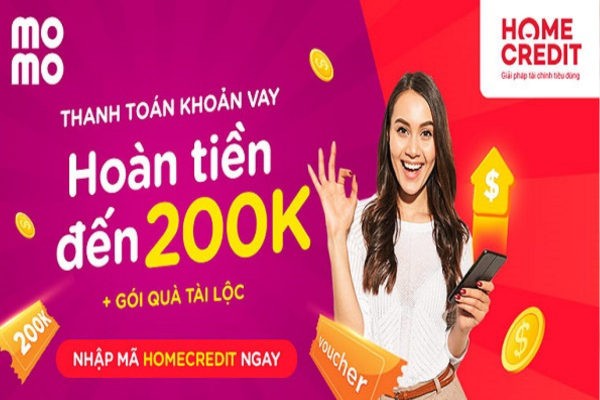 Tất toán khoản vay Home Credit thông qua ví điện tử Momo